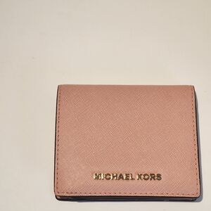Michael kors small pink wallet